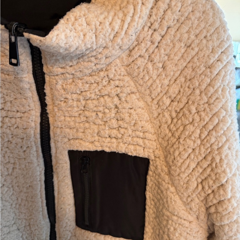 S Ingrid + Isabel Maternity Reversible Sherpa Jacket - Picture 6 of 11